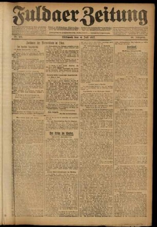 Ausgabe vom Mittwoch, den 04. Juli 1917.