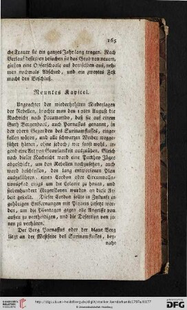 Neuntes Kapitel