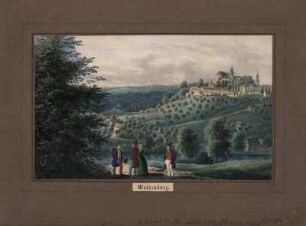 Ansicht von Wolkenburg, Lithographie, 1850 : Wolkenburg / [lith. v. R. Weibezahl?]. - [S.l.] , [um 1850]. - 1 Kunstbl. : kolor. Lithogr. ; 20 x 13 cm