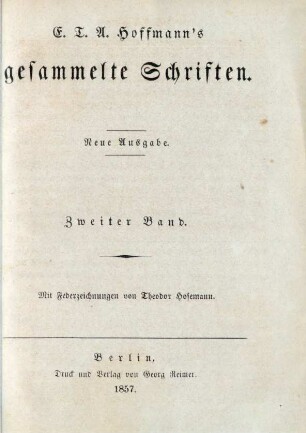 Bd. 2: E. T. A. Hoffmann's gesammelte Schriften