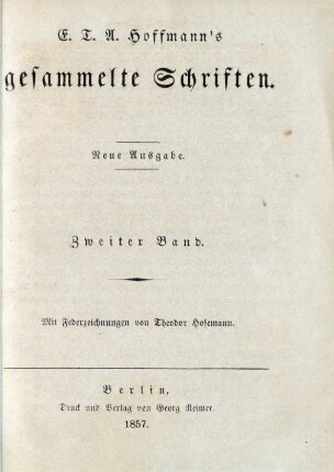 Bd. 2: E. T. A. Hoffmann's gesammelte Schriften