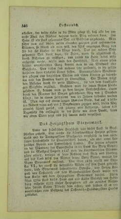 Das Herzogthum Steyermark