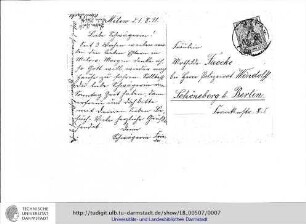Brief vom 01.08.1911