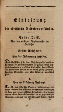 Einleitung in die christliche Religions- und Kirchengeschichte überhaupt, und in die Kirchengeschichte Böhmens insbesondere, 1