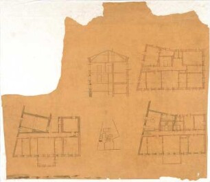 Reiffenstuel, Michael; Gebäudeentwürfe - Lageplan, Grundrisse, Schnitt