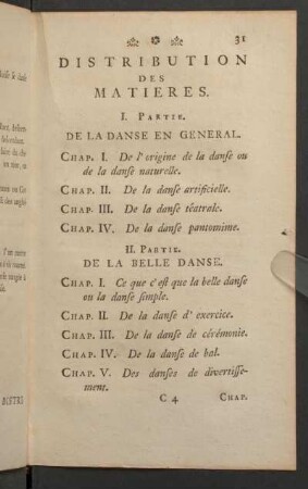 Distribution des matieres