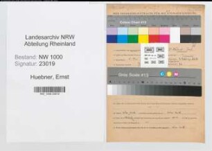 Entnazifizierung Ernst Huebner, geb. 01.05.1901 (Lehrer)