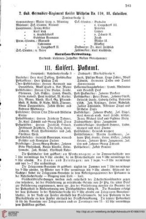 Kaiserl. Postamt, Telegraphenamt und Stadt=Fernsprecheinrichtung