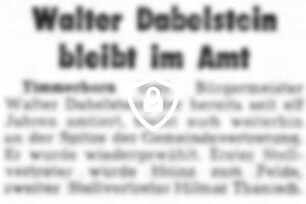[Name maskiert] bleibt im Amt