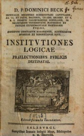 Institutiones logicae