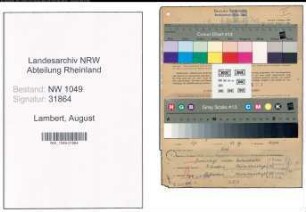 Entnazifizierung August Lambert , geb. 28.08.1895 (Bahnsekretaer)