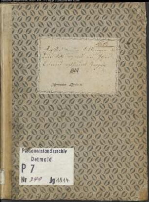 Zivilstandsregister der Mairie Lembeck (Todesfälle 1814). (Gemeinde: Lembeck, Kreis Recklinghausen)
