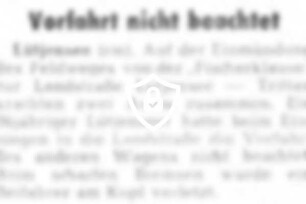 Vorfahrt nicht beachtet
