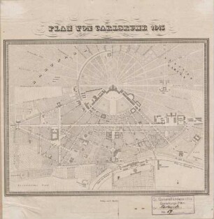 Plan von Carlsruhe 1843