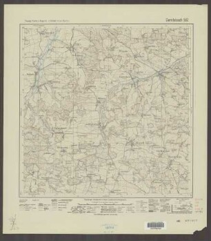 582 Gerolsbach ; Topographische Karte von Bayern 1:25.000 [Positionsblätter]