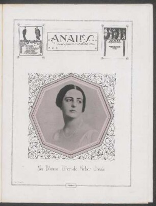 [Fotografía de] Sra. Blanca Usher de Heber Uriarte
