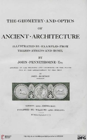 The geometry and optics of ancient architecture : illustrated by examples from Thebes, Athens, and Rome