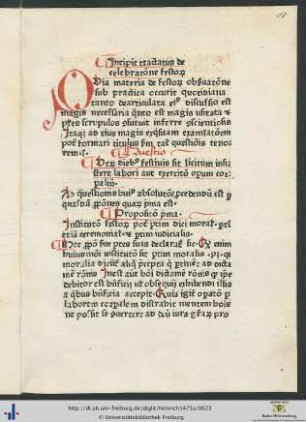 Tractatus de celebratione festorum