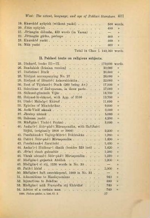 The extent, language, and age of Pahlavi literature