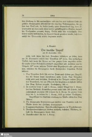 4. Kapitel. Der deutsche Angriff : am 26. September 1914