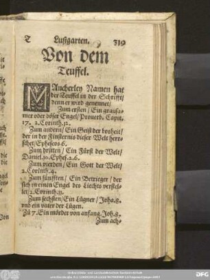 Von dem Teuffel.