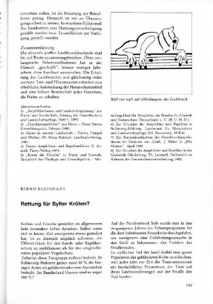 Rettung für Sylter Kröten?