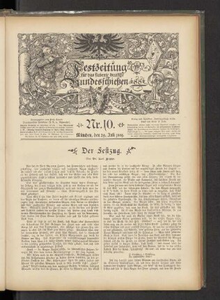 Nr. 10. München, den 29. Juli 1881.