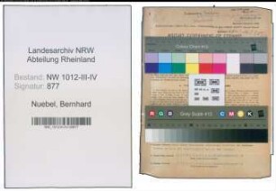 Entnazifizierung Bernhard Nuebel , geb. 27.08.1885 (Stadtoberinspektor)