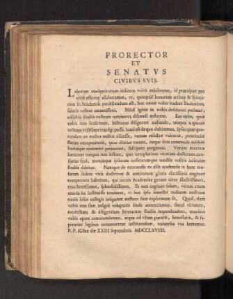Prorector Et Senatvs Civibvs Svis.