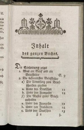 Inhalt des ganzen Buches.