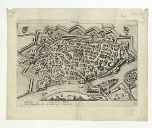Ulm aus der Vogelschau. 1638