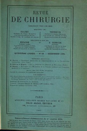 Revue de chirurgie. 15,b. 1895