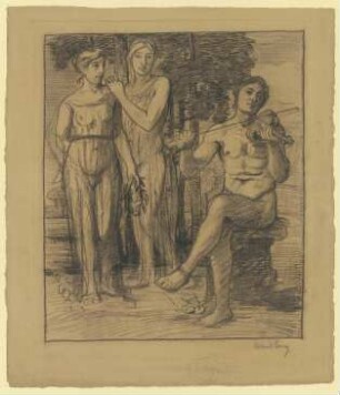 Apollon und zwei Musen