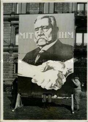 Wahlwerbung für Hindenburg zur Reichspräsidentenwahl