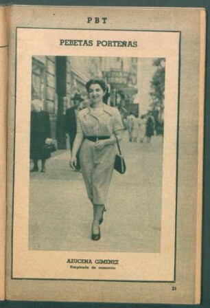 Azucena Gimenez, empleada de comercio - [Fotografía] : Pebetas porteñas