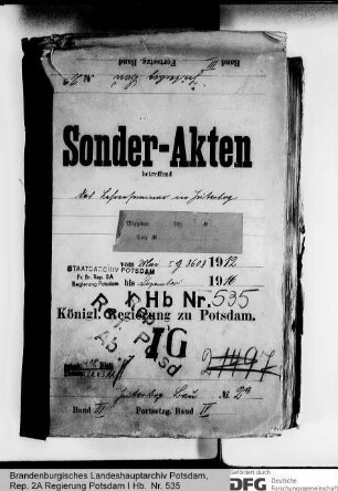 Bau und Unterhaltung des Lehrerseminars der späteren Aufbauschule in Jüterbog