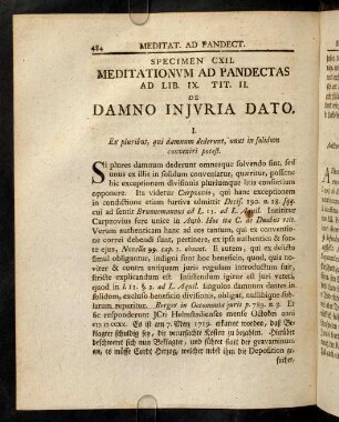 484-492, Sp. 112. De Damno injuria dato
