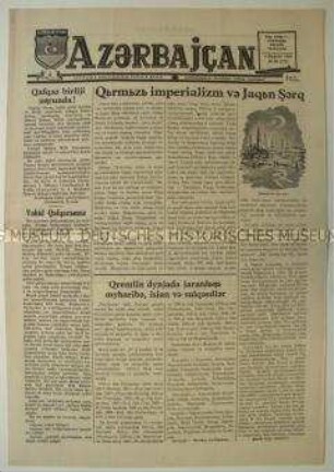 Wochenzeitung der antisowjetischen aserbaidjanischen Kollaborateure "Azerbajcan"