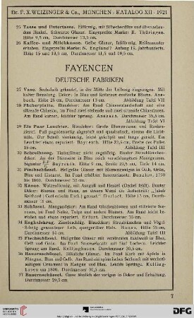 Fayencen (Nr. 27-79)