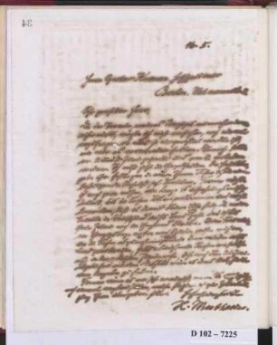 Schreiben an Gustav Knauer (Brief)