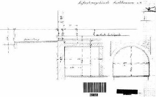 Hochhausen (Tauber): Empfangsgebäude Aufnahmegebäude Fundament (mit neuer Wand)