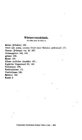 Wörterverzeichnis.