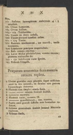 Praeparata anatomica sicca materia ceracea repleta