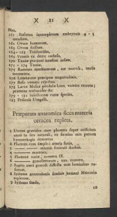 Praeparata anatomica sicca materia ceracea repleta