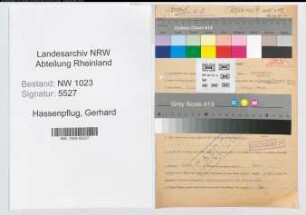 Entnazifizierung Gerhard Hassenpflug , geb. 01.02.1909 (Polizeibeamter)