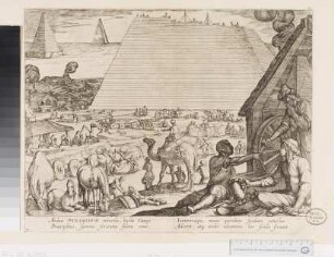 Septem orbis admiranda: Platte 7: Ägyptische Pyramiden