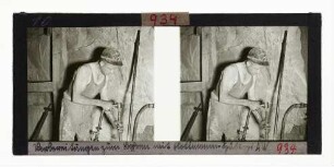 Vorbereitungen zum Bohren mit Flottmann-Spülkopf AW