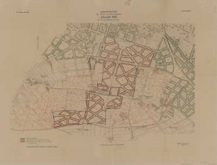 Bebauungsplan von Dresden südlich der Altstadt, 1:5 000, 1900 : Uebersichtsblatt zum Entwurf des Bebauungsplanes Altstadt-Süd : nach dem tiefbauamtlichen Plane Z 203 / Vermessungsamt, Gerke. - 1:5 000. - Dresden : Rath , 1900. - 1 Kt. : mehrfarb. ; 64 x 41 cm, gefaltet
