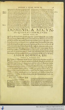Dominica Secunda Quadragesimae.