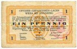 Offiziersgefangenenlager Wiesa bei Annaberg, 1 Pfennig